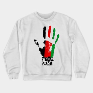 Rasta Hands Stop The War Crewneck Sweatshirt